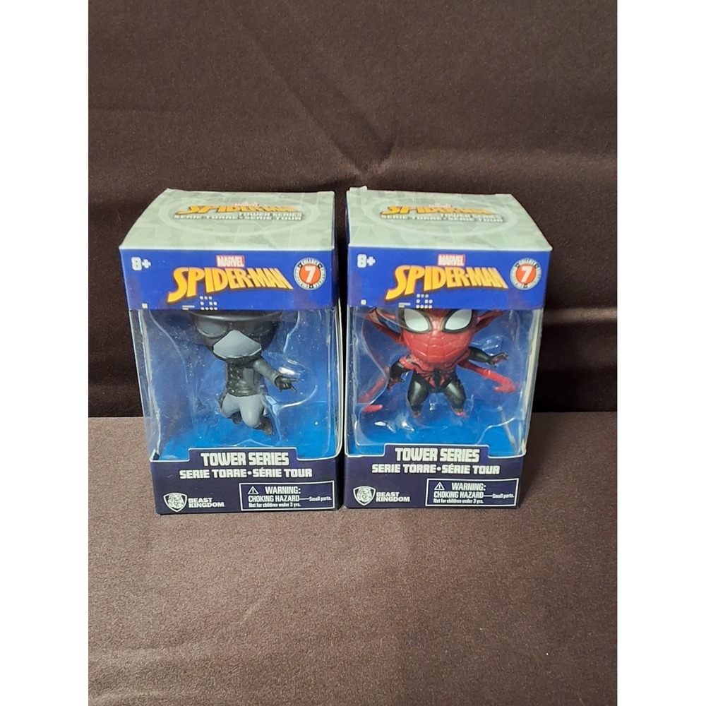 Pair Of Marvel Spiderman‎ Tower Series. Collect Them All To Build A Tower!!